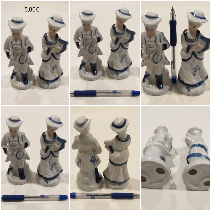 Diversos e antigos bonecos biblots de loiça porcelana.