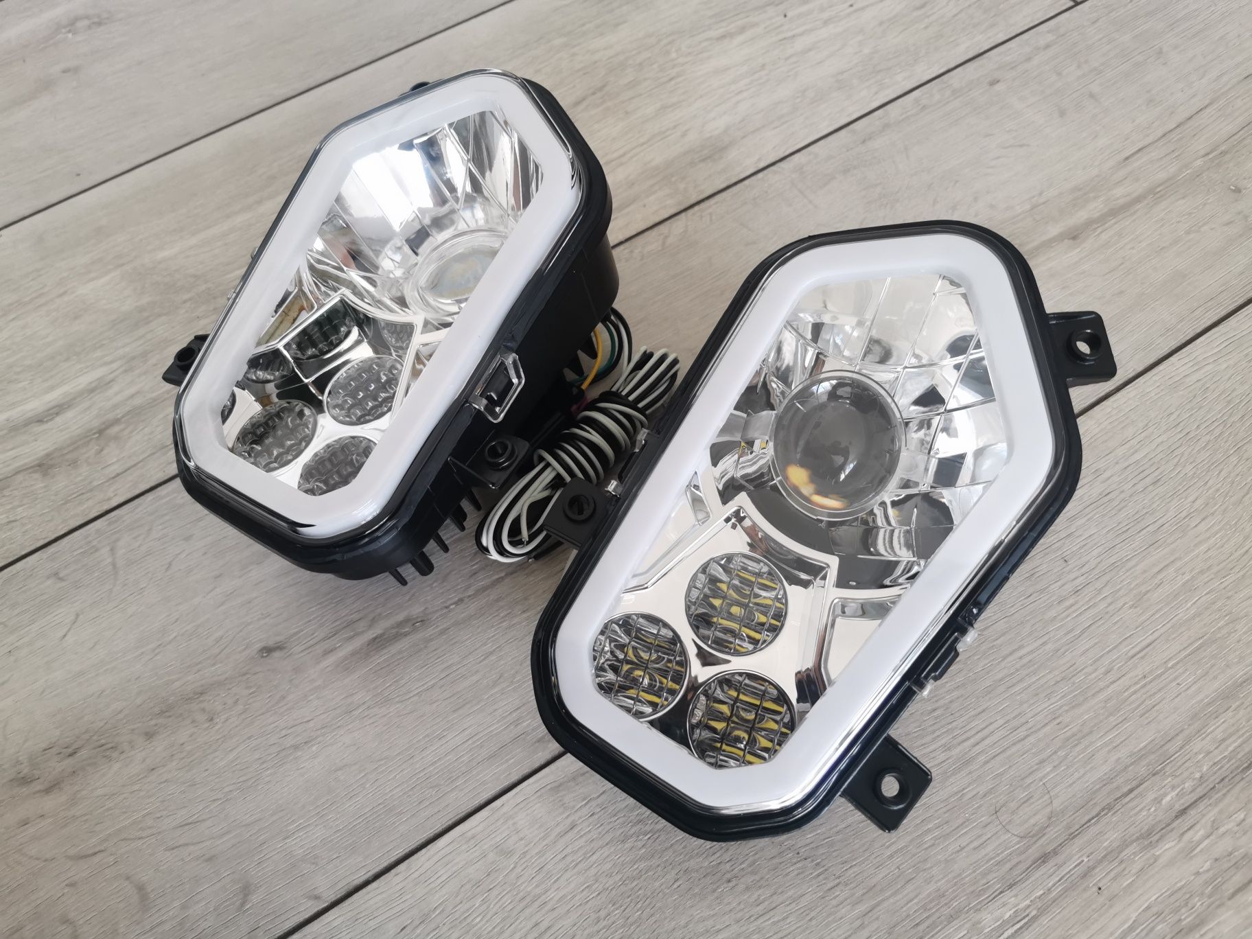 Polaris sportsman scrambler lampy reflektory led ring ringi reflektor