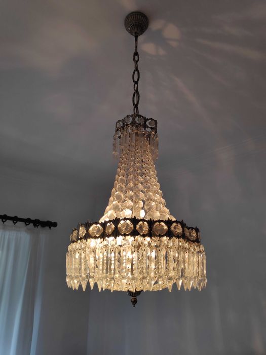 Candeeiro Lustre de teto anos 70