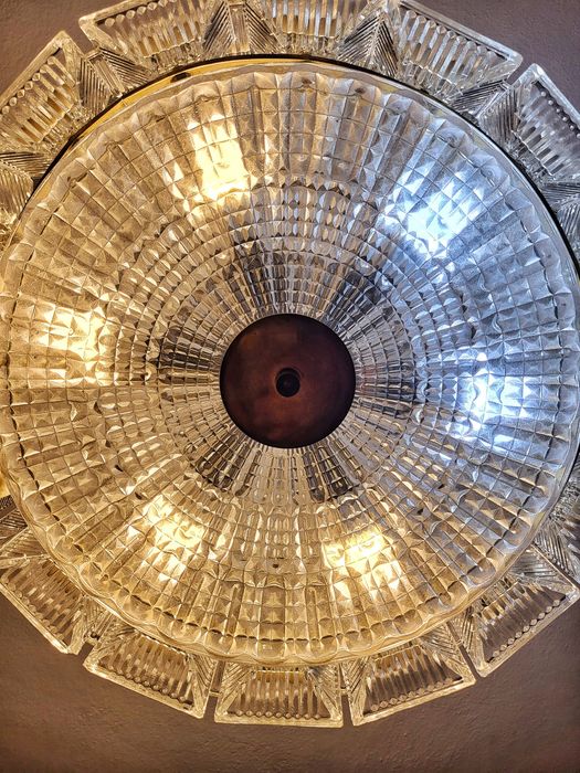 Żyrandol art deco prl kultowy MEOS