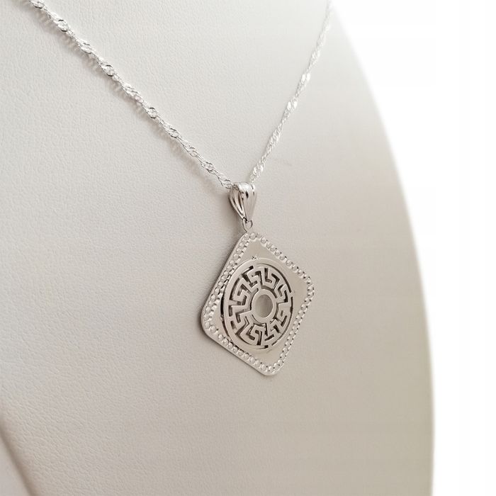 Zjawiskowy Naszyjnik Damski Grecki Pr. 925 Srebro