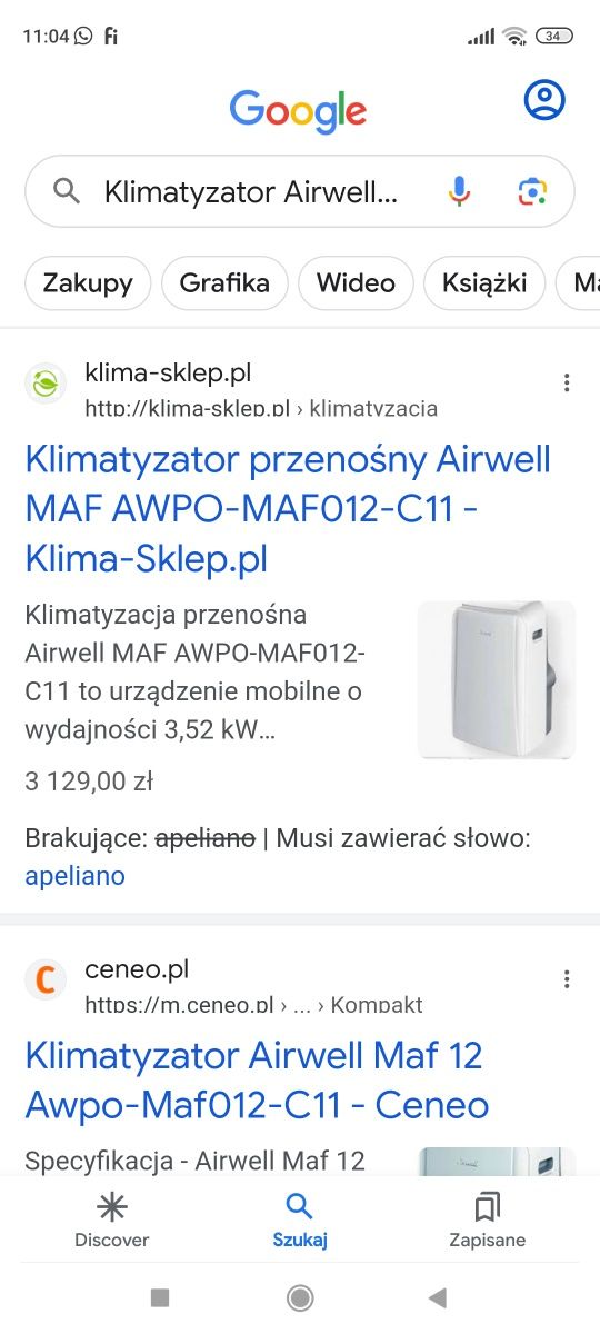 Klimatyzator przenośny Airwel