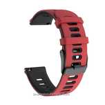 Bracelete 22mm em silicone (Nova) Vermelha e Preta