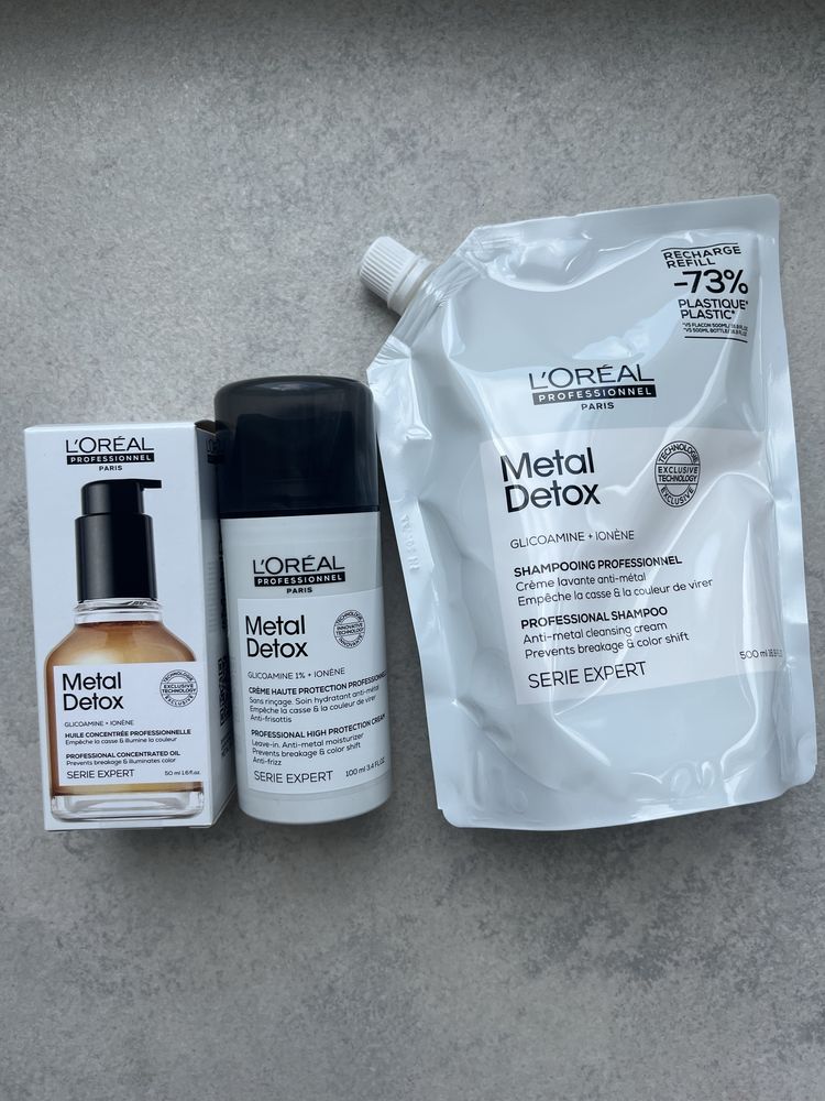 L’oreal Professionel Metal Detox zestaw 3 kosmetyki do włosów