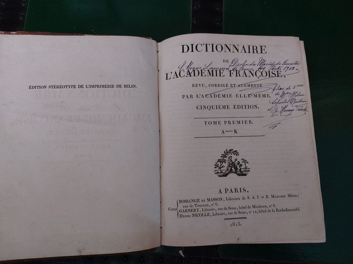 Dicionário françês de 1813