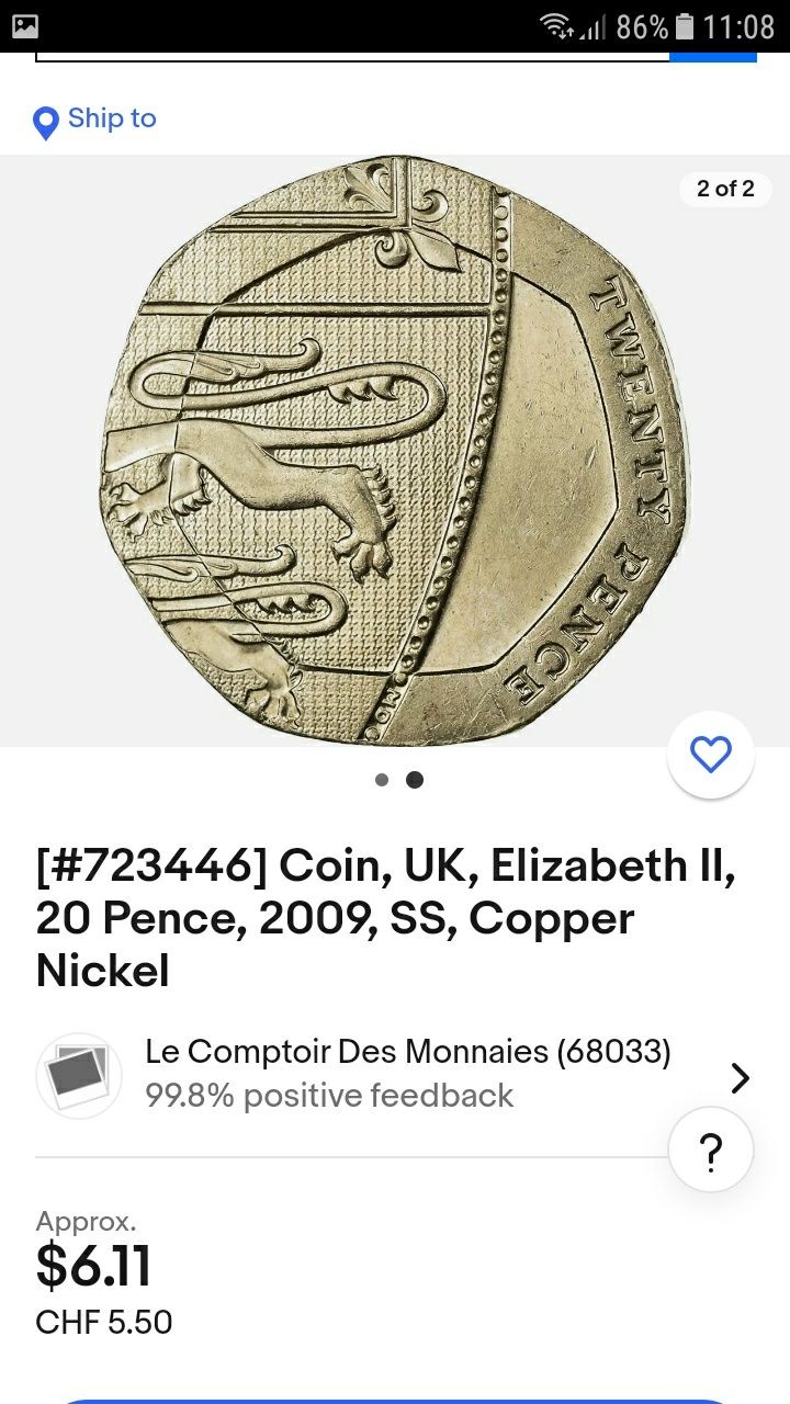 Монети Великобританії 1 фунт стерлінгів та 2 по 20 пенсів. Ціна за все