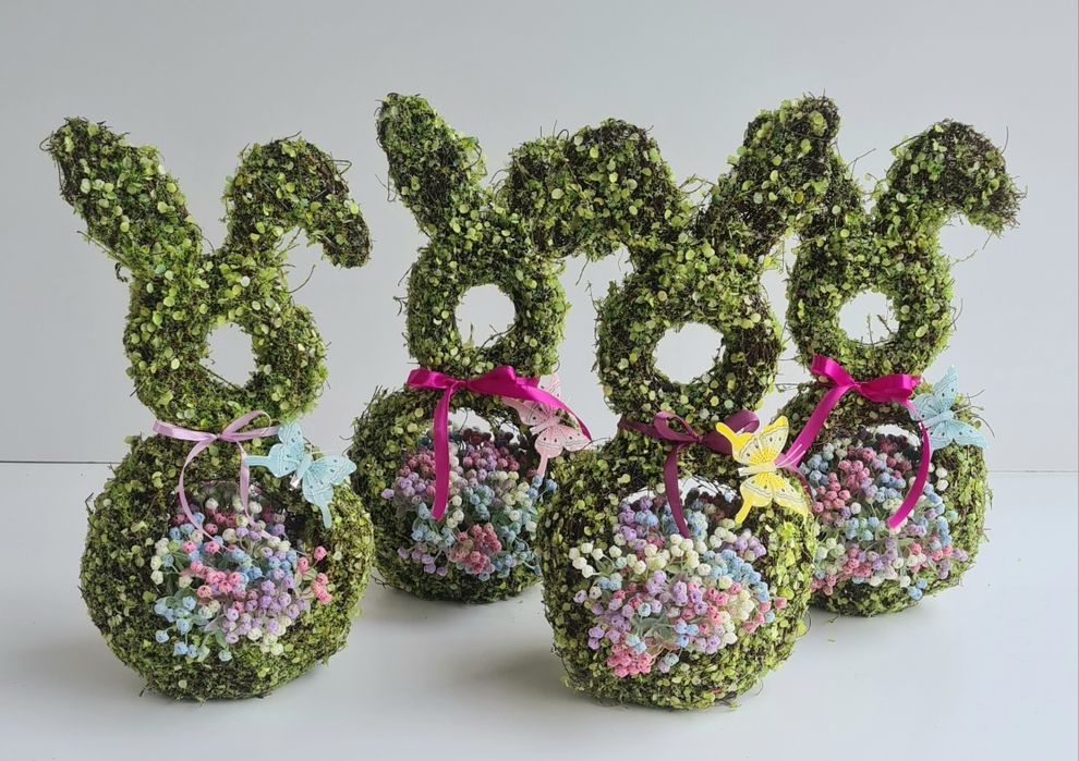 Stroik kompozycja zajączek wielkanocny wiosenny