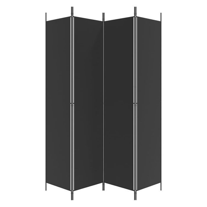 Vidaxl Parawan 4-Panelowy, Czarny, 200X220 Cm, Tkanina