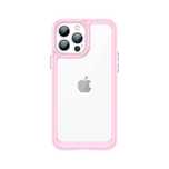 Etui Sztywny Pokrowiec Z Żelową Ramką Do Iphone 12 Pro Różowy
