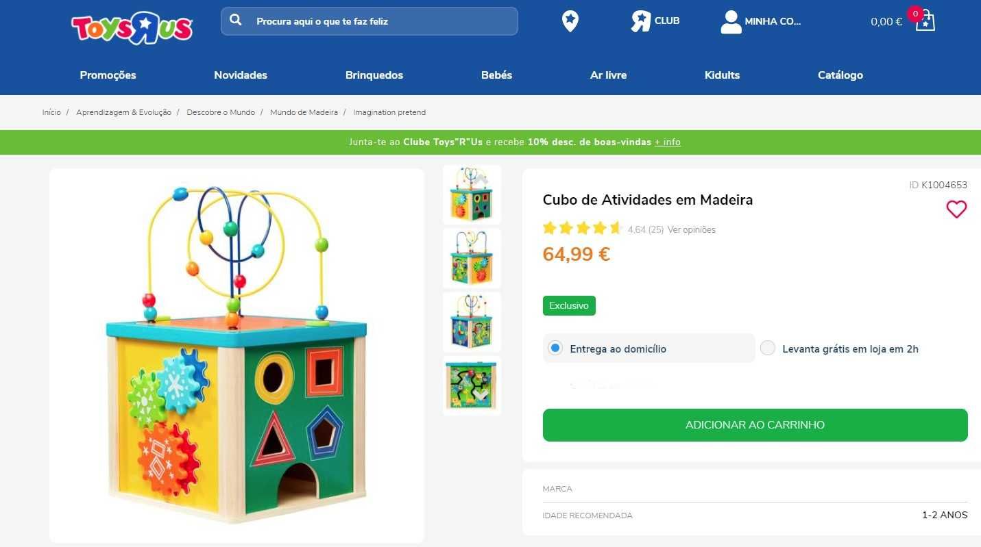 Cubo de atividades Toys R'us