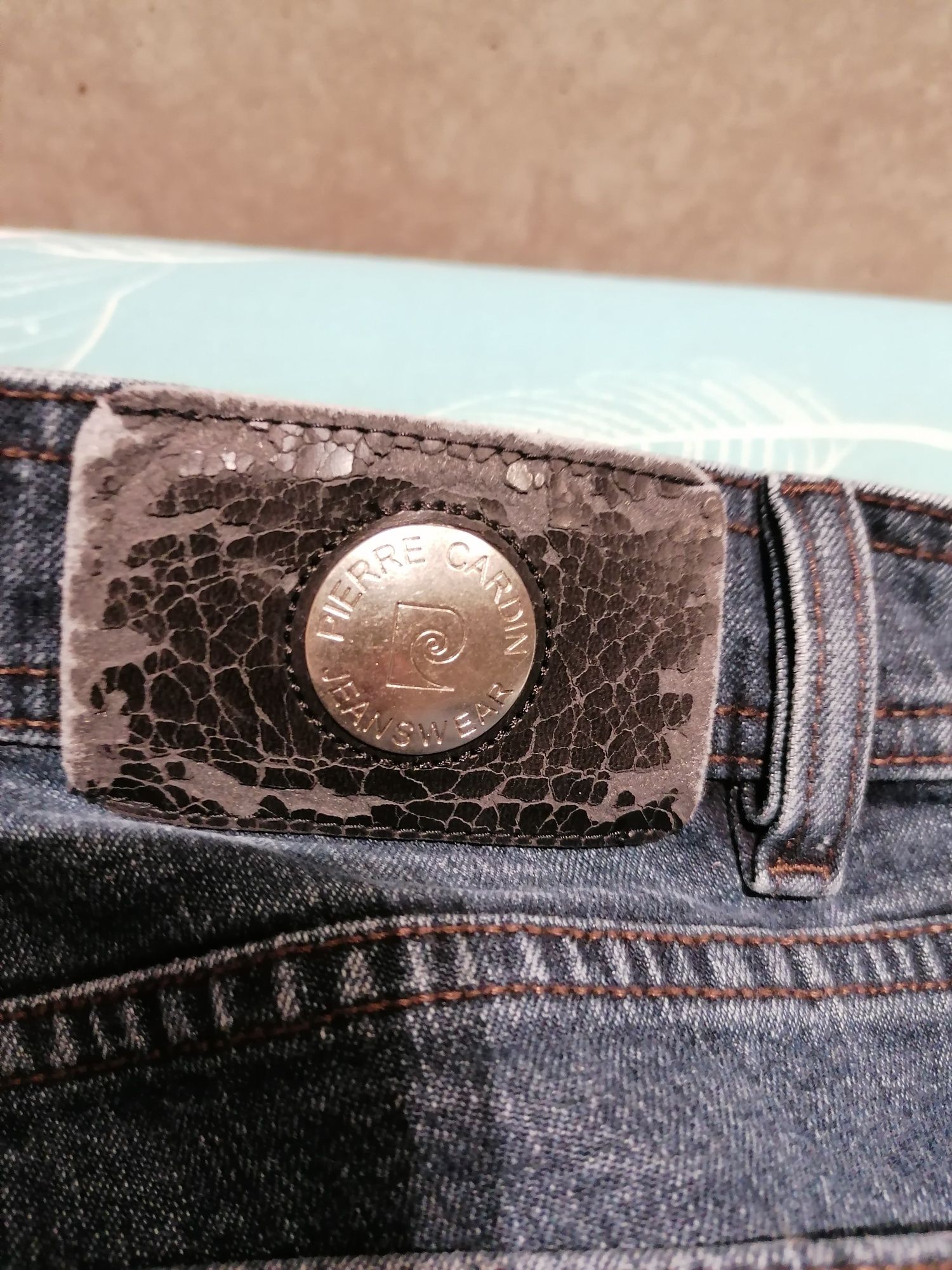 Jeansy spodnie jeansowe Pierre Cardin granatowe