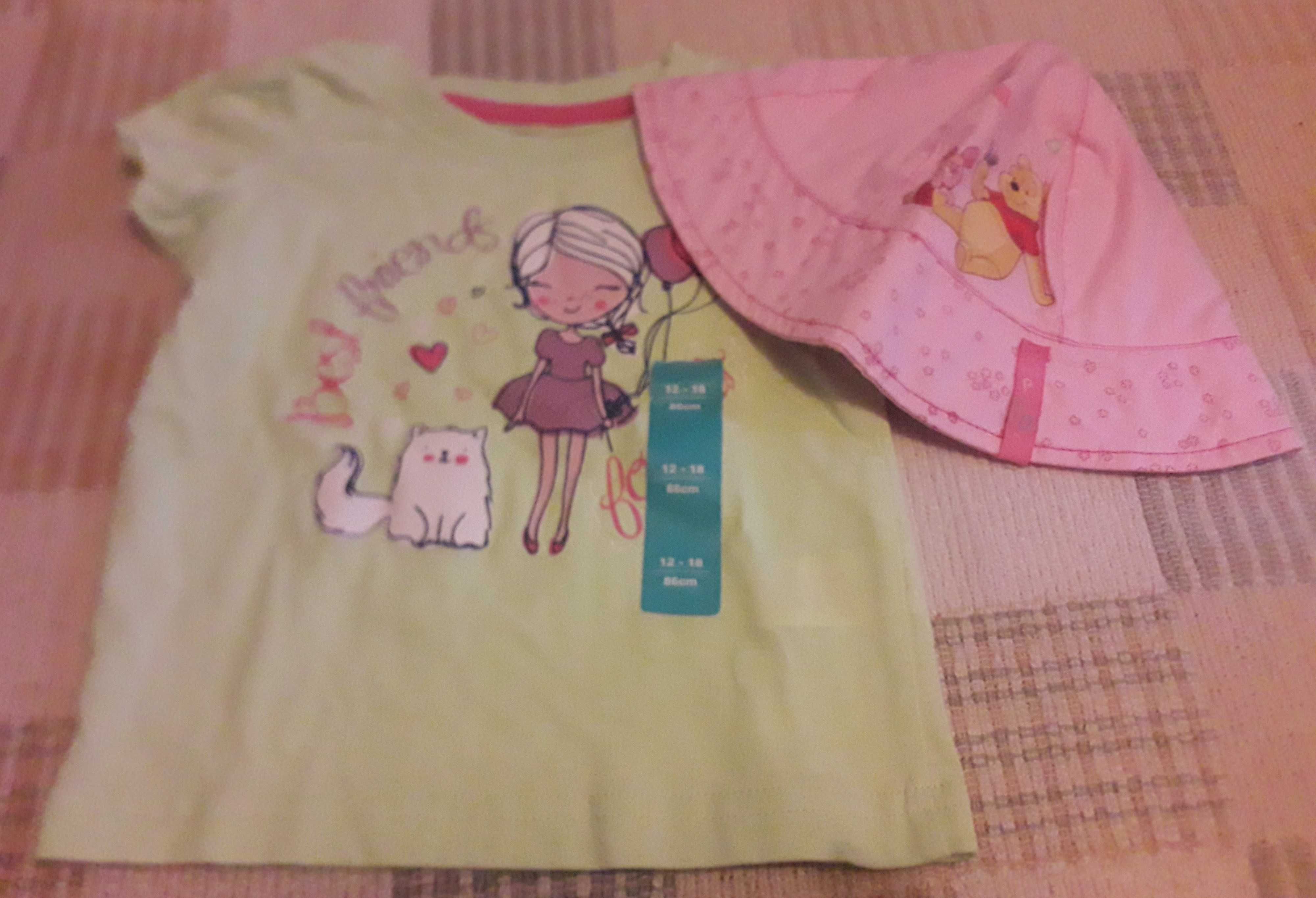 Chapéu e t'shirt de criança - novos