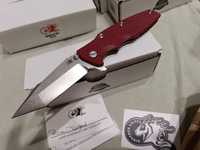 Hinderer Eklipse-Harpoon Tanto-S45VN-Stonewash Bronze Red G10