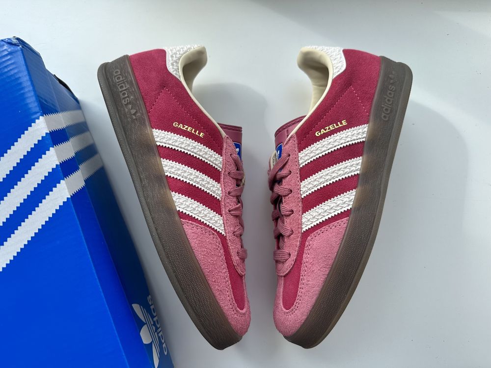 Кросівки Adidas Gazelle Indoor Pink Cloud White IF1809 / Адідас Газель