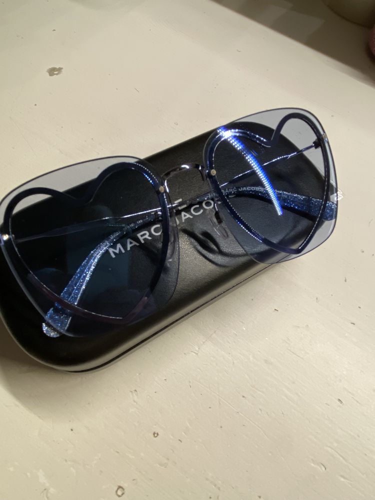 Marc jacobs okulary serca unikatowe oryginalne kolorowe piekne duże