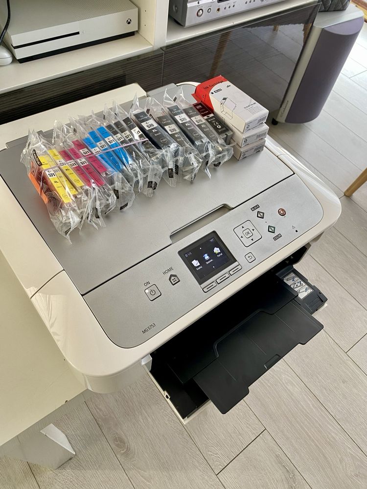 Drukarka skaner Canon MG5753 z zestawem tuszy