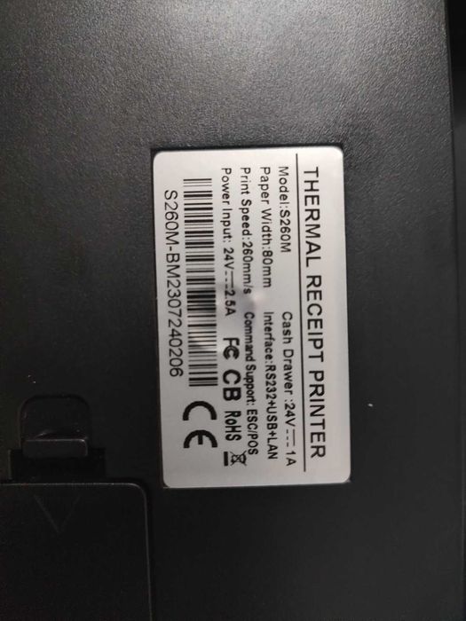 Termiczna drukarka 80mm z obcinaczem, 260mm/s, USB, Ethernet,szeregowy