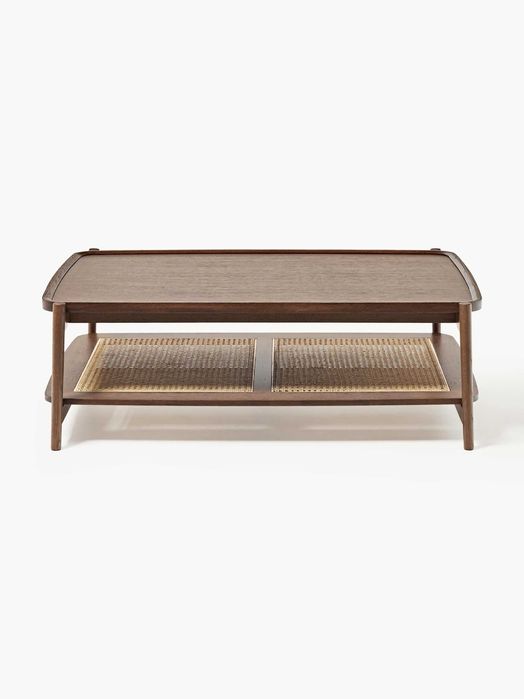 Stolik kawowy z drewna z plecionką wiedeńską Libby (Westwing)