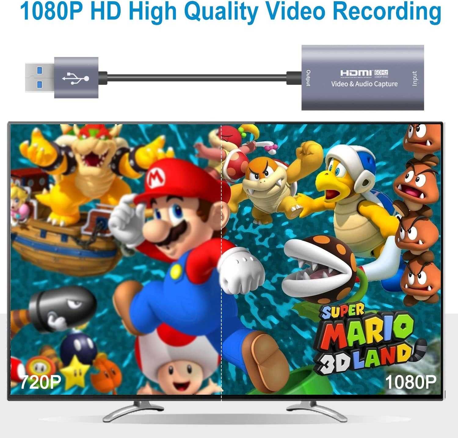 Adapter HDMI Do USB przechwytywanie wideo, 4K Video Audio Streaming