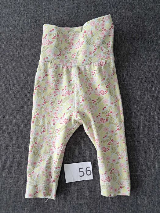 Spodnie niemowlęce dziewczęce kwiatki kwiatuszki H&M
