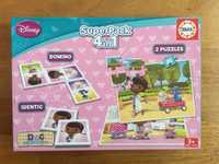 Superpack 4em1 da Doutora Brinquedos, 1dominó, 2 puzzles, 1 identica