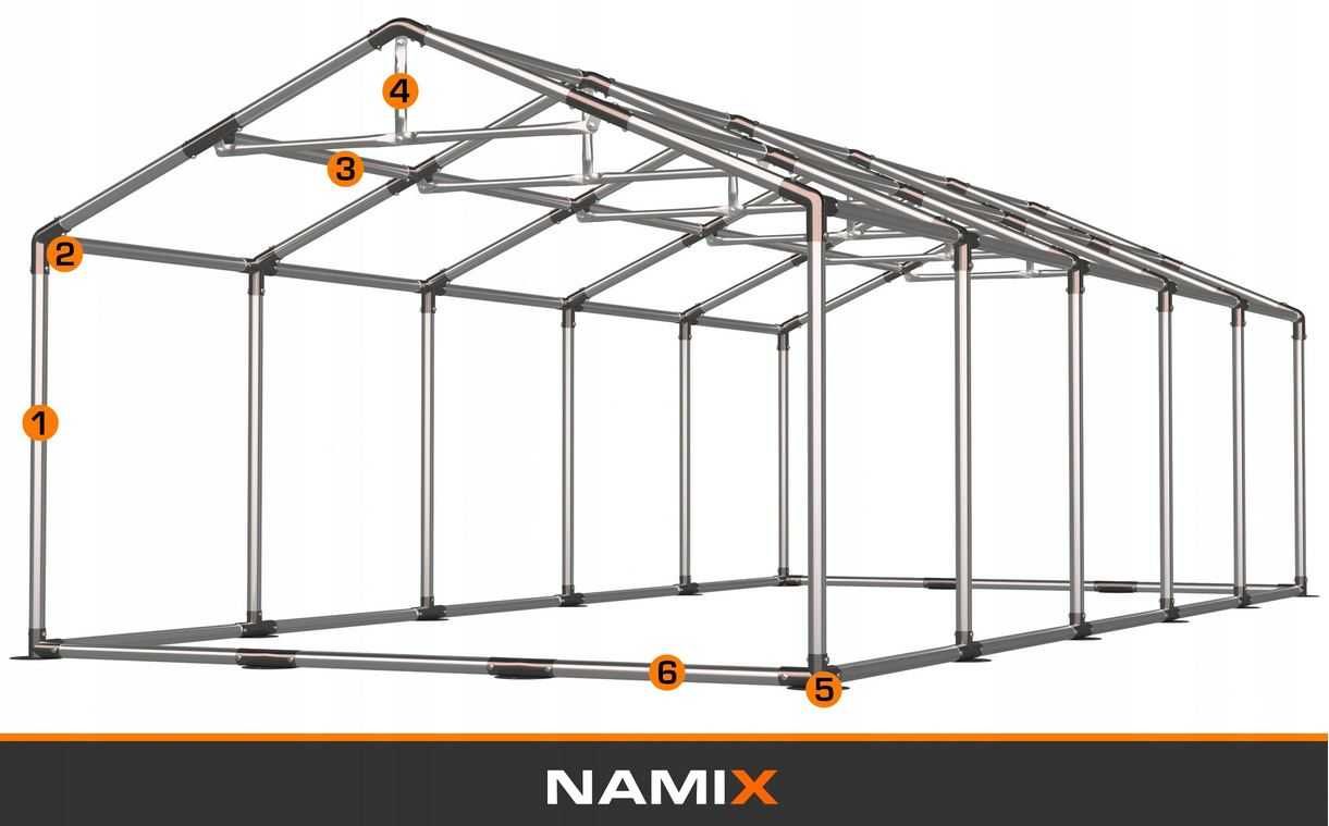 Namiot ROYAL 6x10 magazynowy handlowy garaż PVC 560g/m2 MOCNY