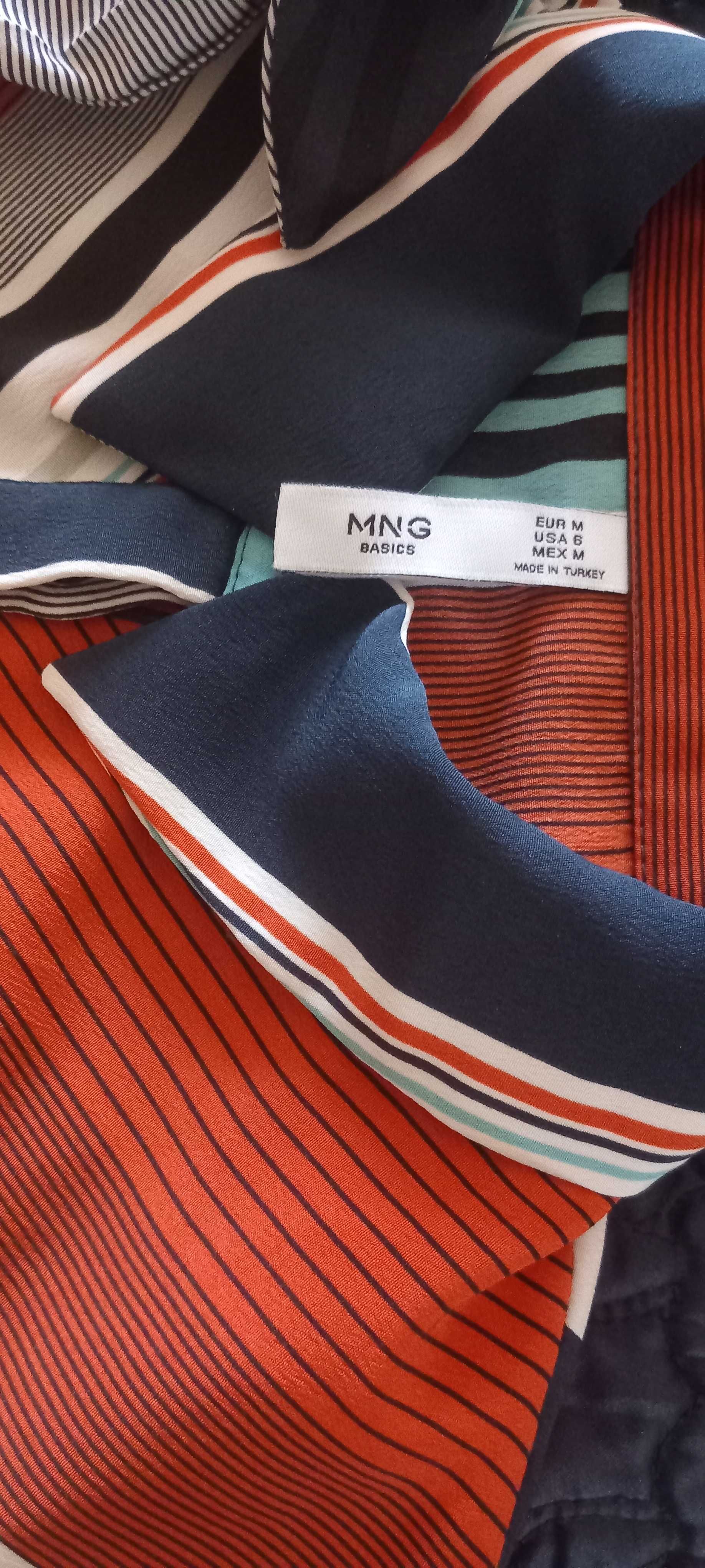 Vestido cumprido/riscas Mango