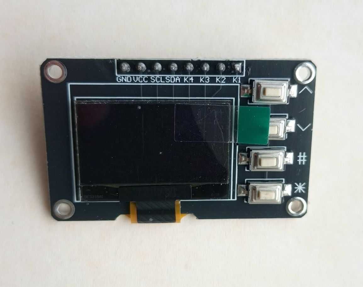 Arduino OLED дисплей 0,96" 128x64 SSD1315 на плате c 4-мя кнопками