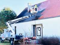 Czyszczenie,mycie dachu dachów, kostki brukowej elewacji