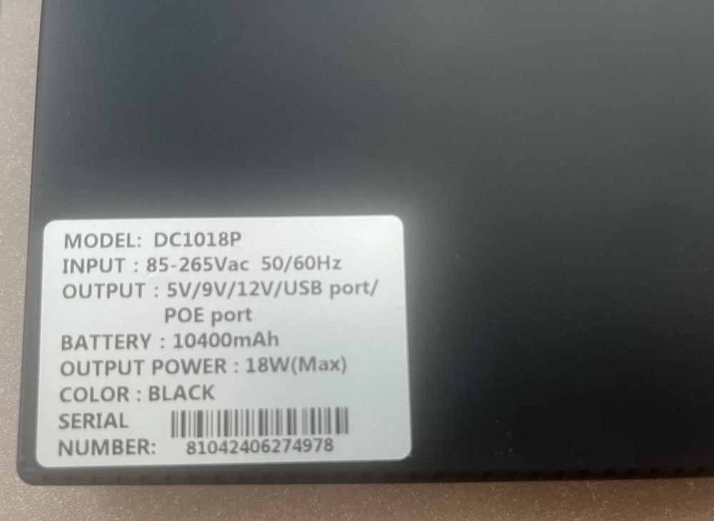Powerbank живлення для роутера, ДБЖ, UPS