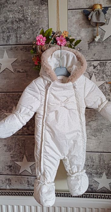 Kombinezon zimowy chrzest zima 68 70 Mayoral