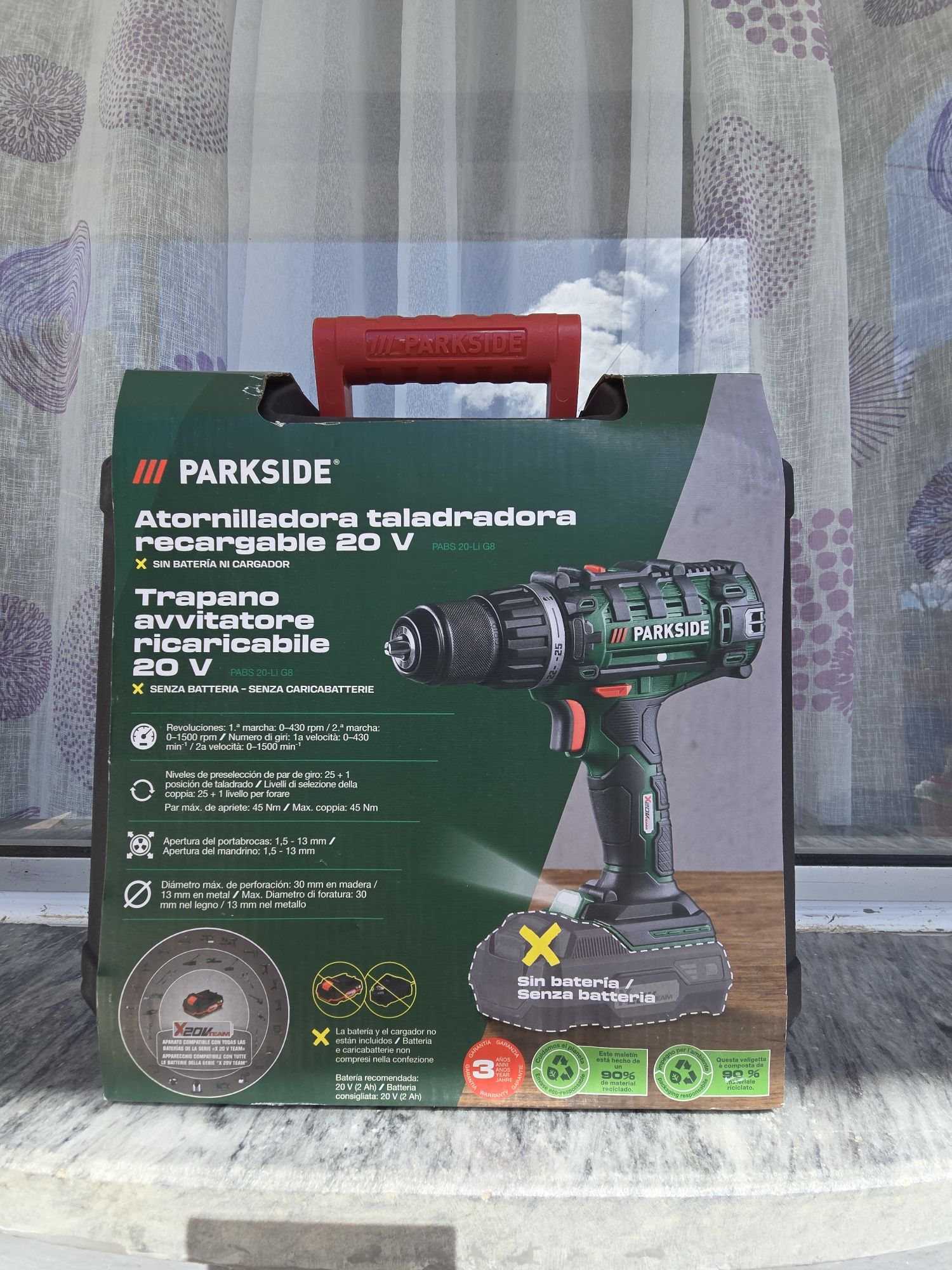 Aparafusadora 20v parkside