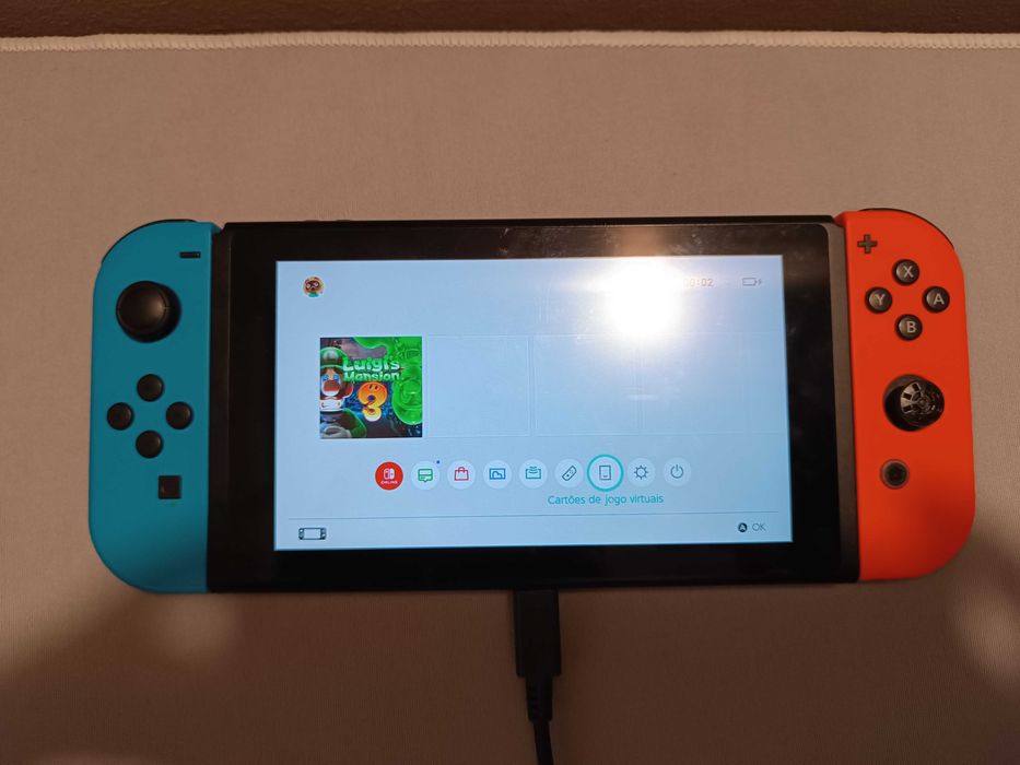 Nintendo Switch com todos os acessórios