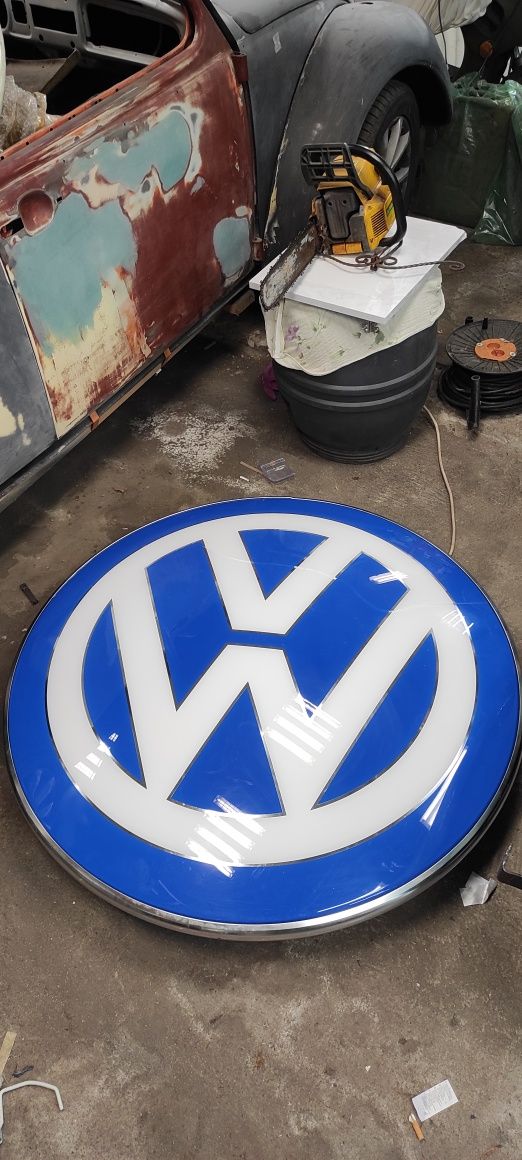 Logo VW Volkswagen podświetlane 118cm salon