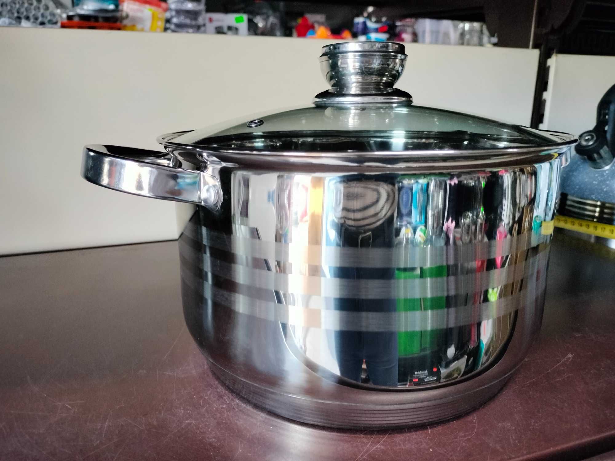 Garnek duży na bigos zupę dla dużej rodziny indukcja śr>24cm wys14,5cm