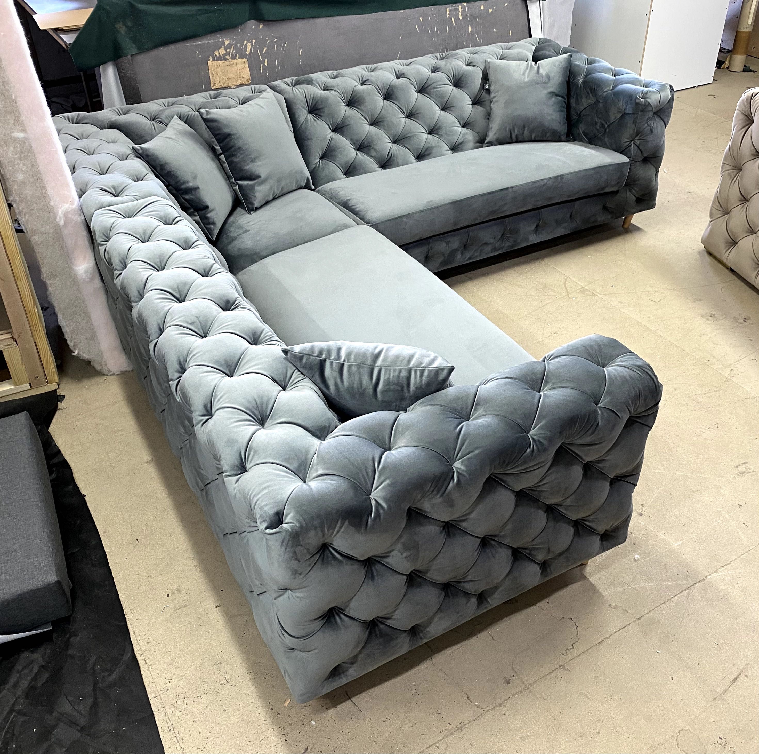 Narożnik Rogówka Chesterfield Glam Elegancki Nowoczesny EN Meble