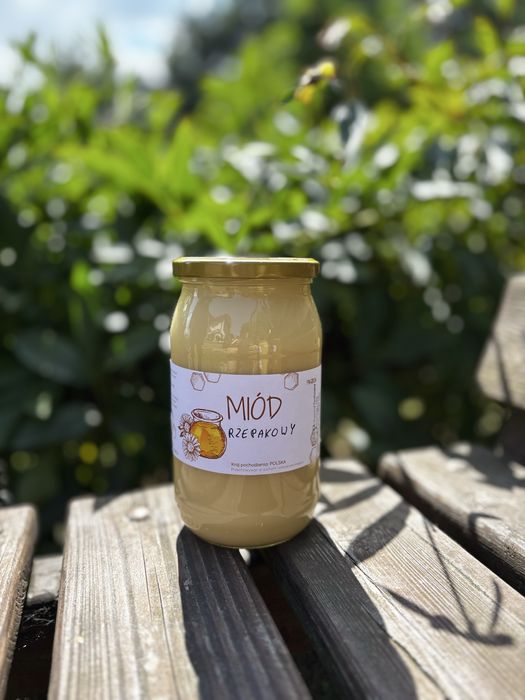 Zestaw: 4 miody lipowe, 4 miody rzepakowe z Roztocza 2025.