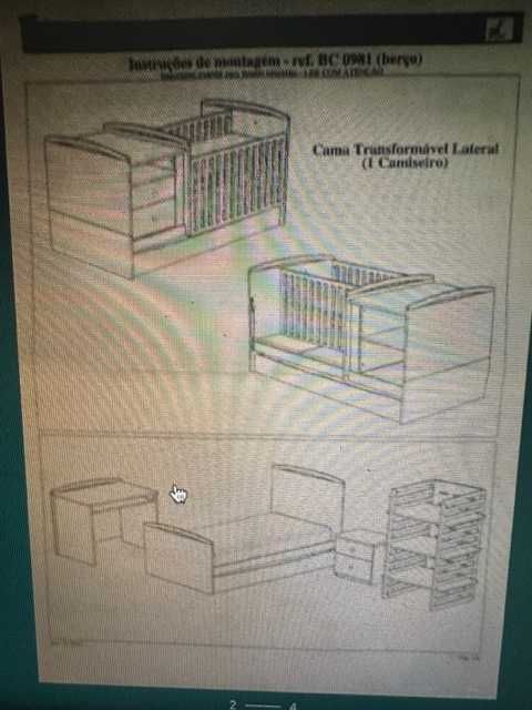 Quarto de criança transformável  (berco + gavetao/ cama solteiro vs 2 camas Solteiro+ comoda extra