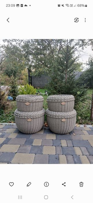 Кашпо з ротангу,спіднички під ялинку