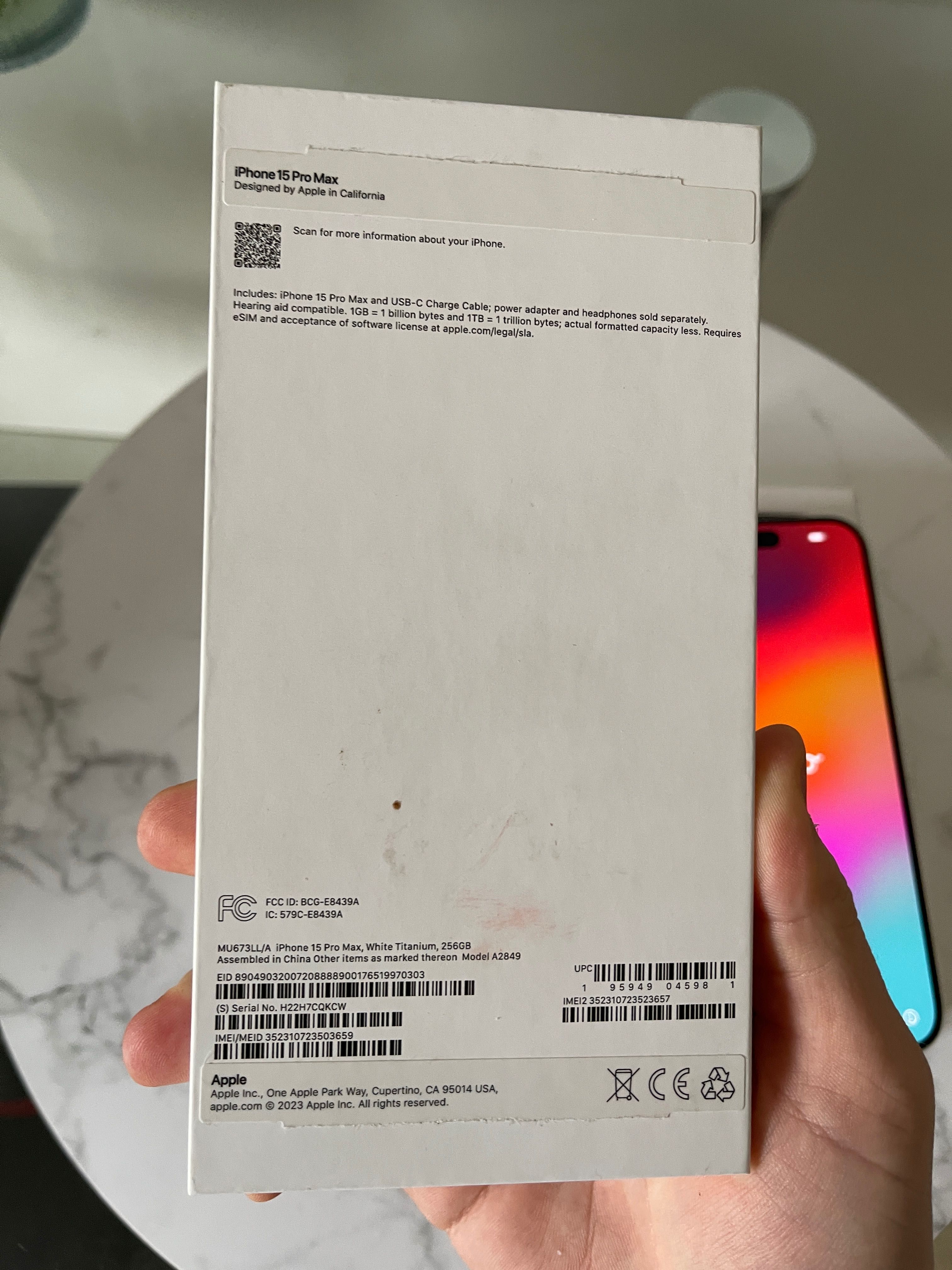 Iphone 15 pro max 256GB (E-sim) USA version
