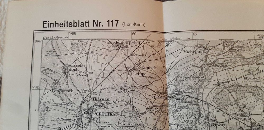Poniemiecka mapa antyk Reichskarte 117  stan kolekcjonerski 1935 rok