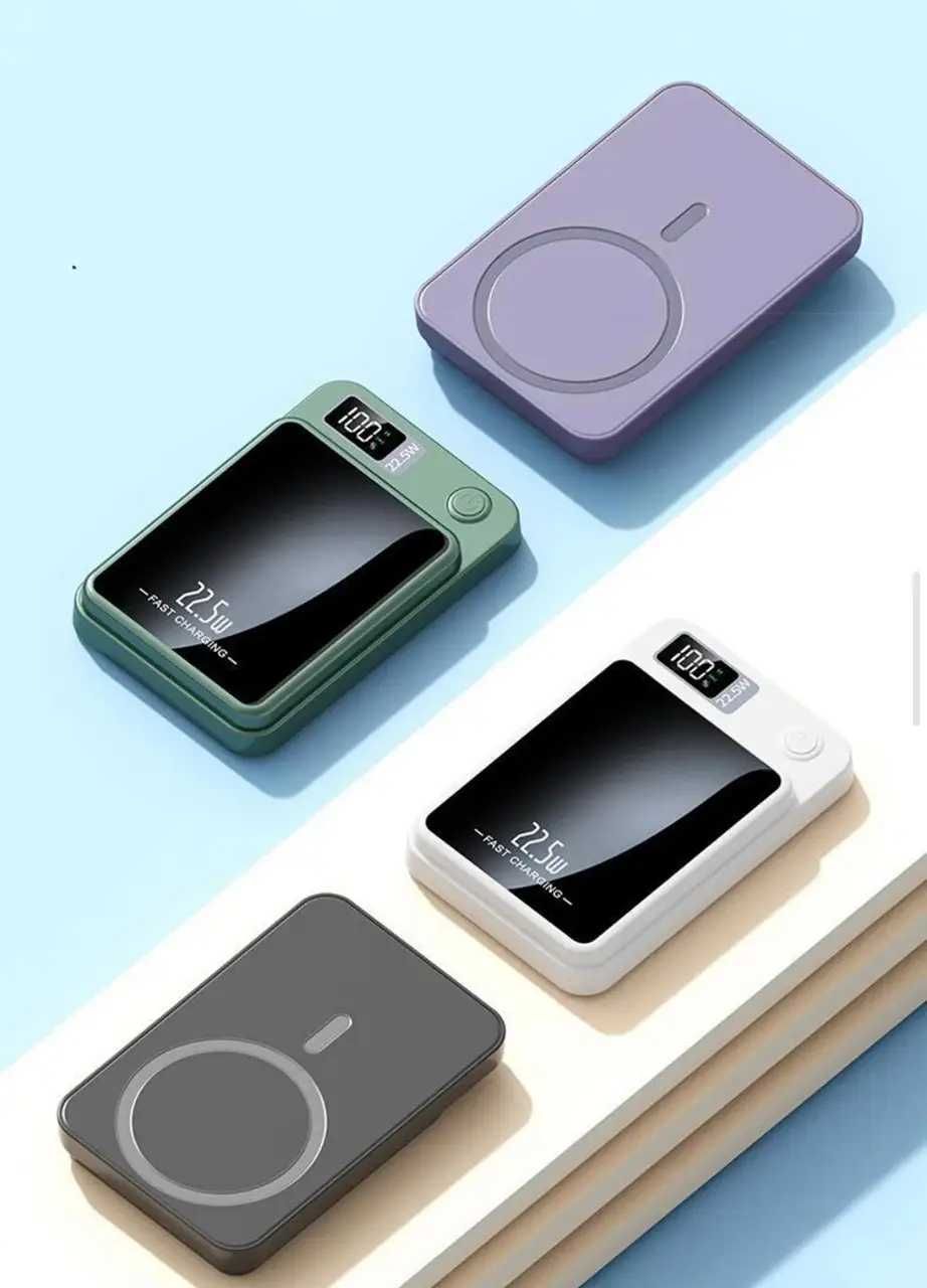 Павербанк Magsafe 10000mAh с быстрой и безпроводной зарядкой 22.5W