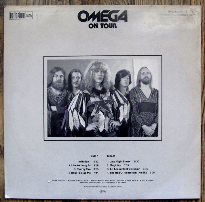 Omega – On Tour, EX plus, winyl LP, 33 rpm