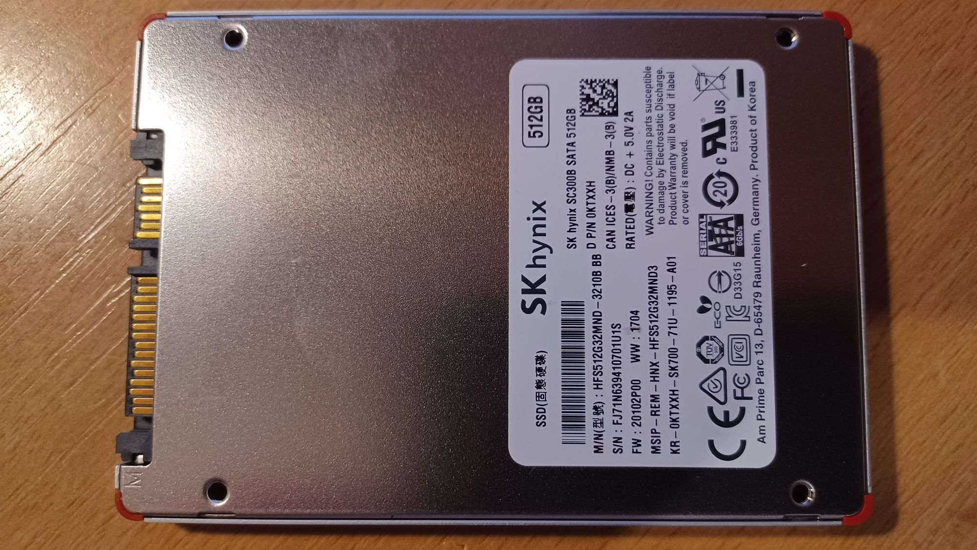Dysk SSD 512GB 2.5" firmy Hynix, Gwarancja !