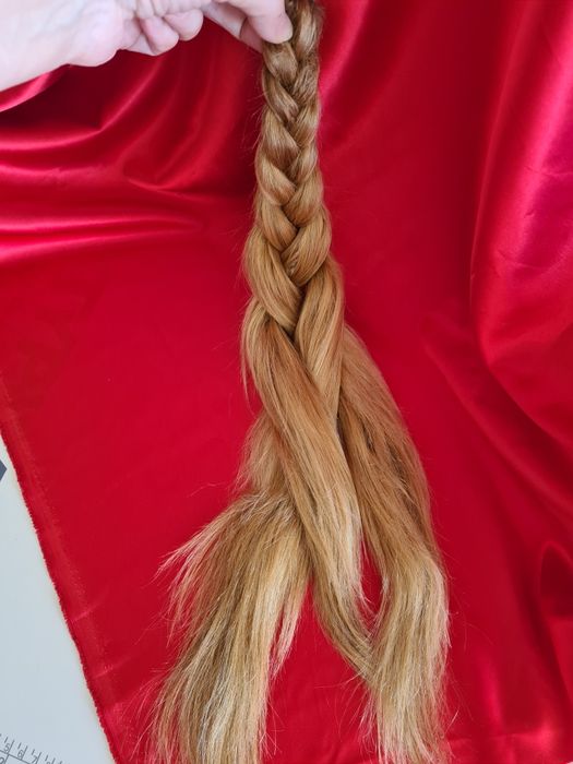 Ручная работа рукоделме коса хвост шиньон натуральная