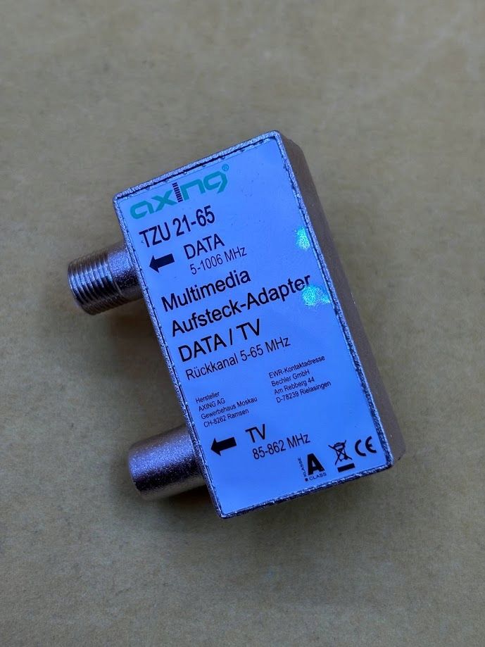 axing tzu 21-65 rozdzielacz adaptera do modemu kablowego