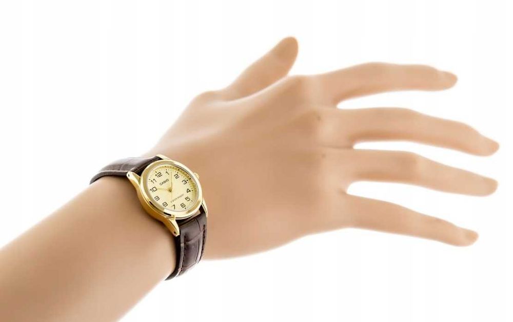 Zegarek Damski CASIO LTP-V001GL-9BUDF  Skórzany Pasek + Oryginalny BOX