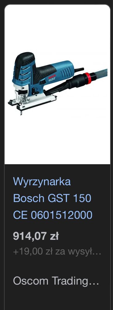 Wyrzynarka  bosch gst 100 ce