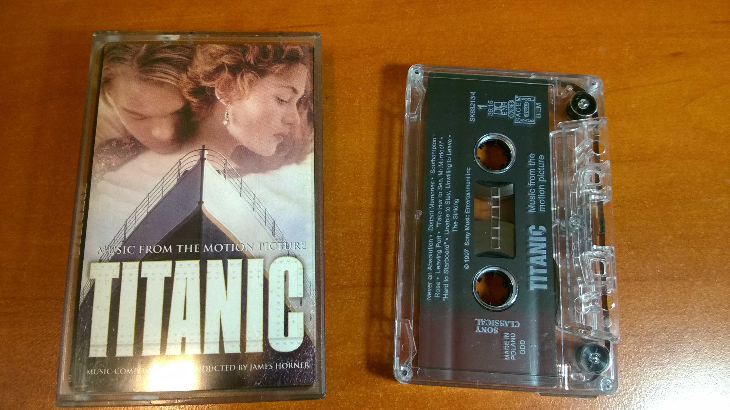 Kaseta magnetofonowa z muzyką filmową  „TITANIC” (pełny soundtrack)