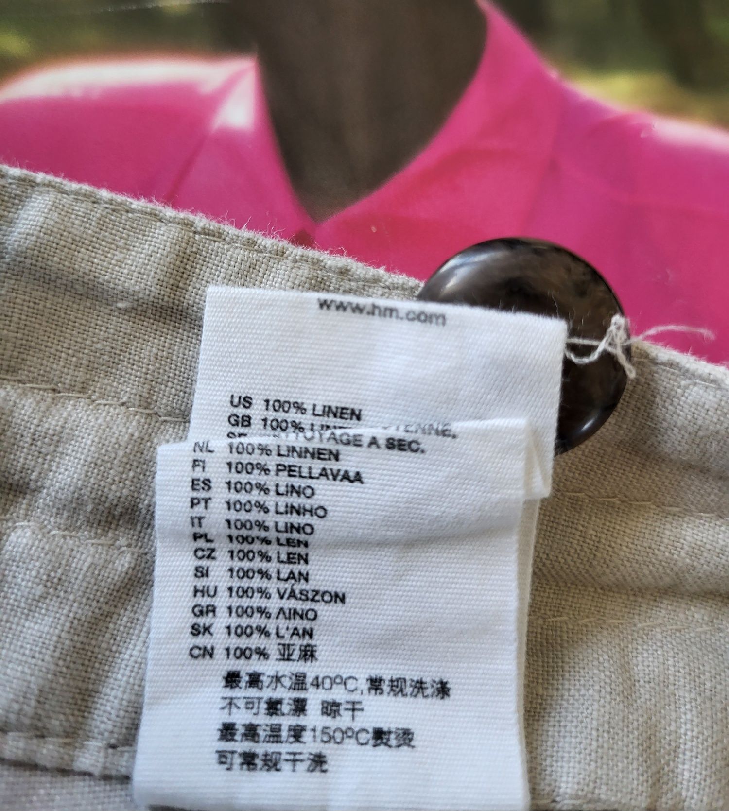 Spodnie Damskie Lniane H&M r.44